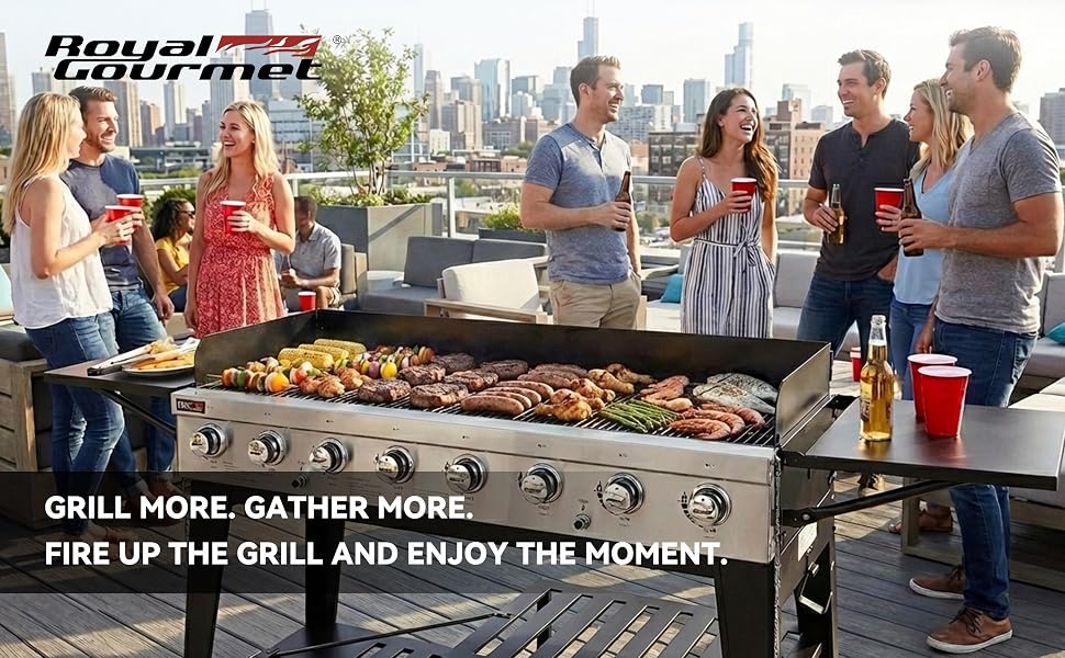 Outdoor grilling event using the commercial barbecue
