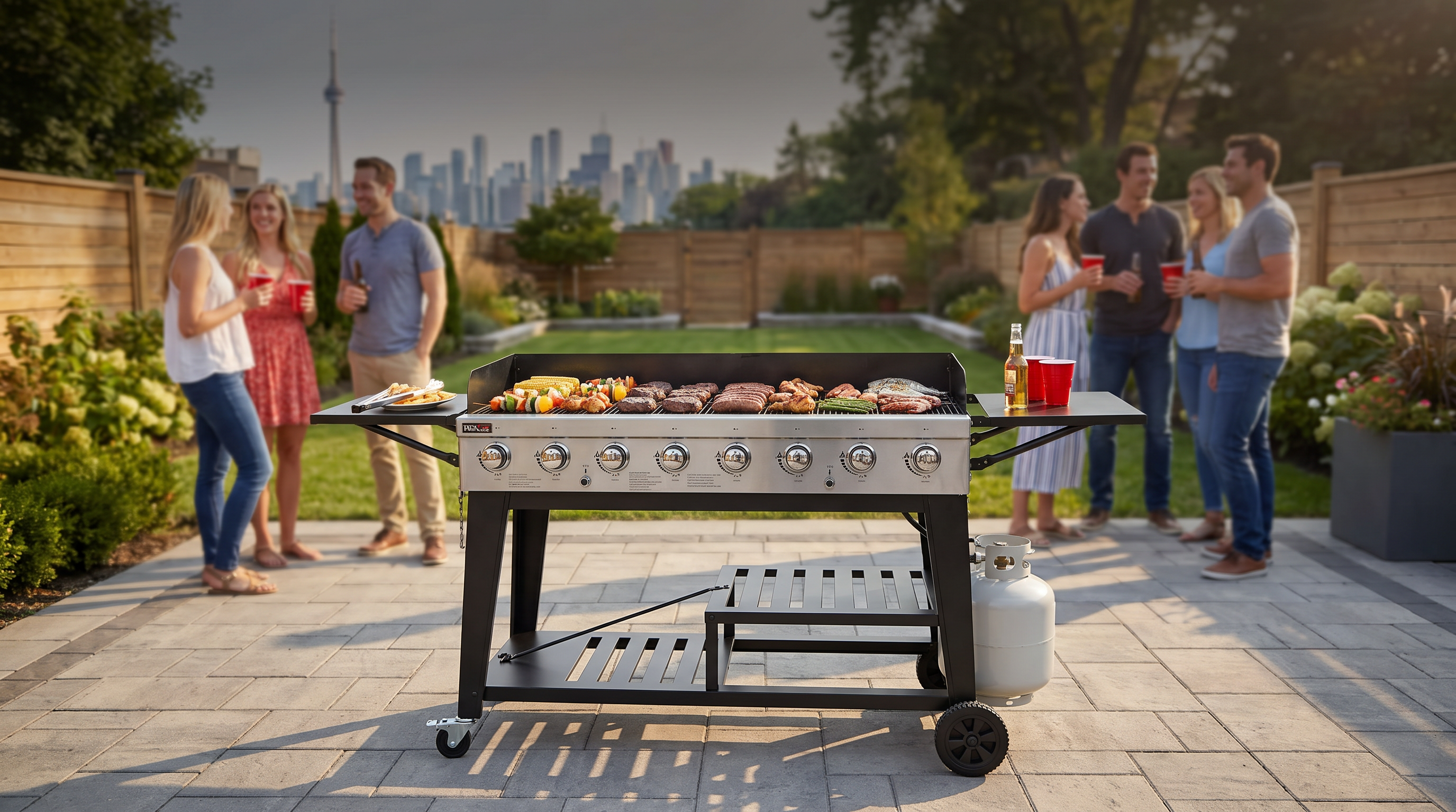 Royal Gourmet commercial grill at a Toronto backyard gathering